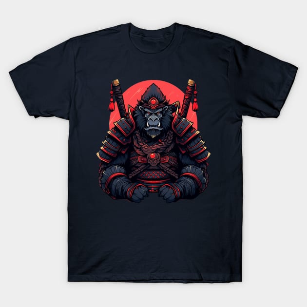 gorilla samurai T-Shirt by fancy ghost